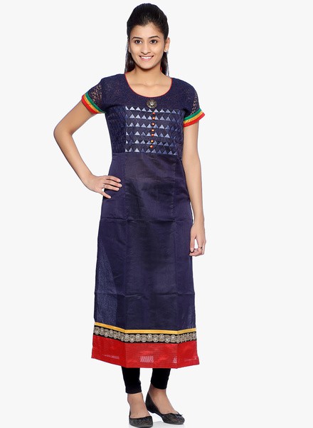 Vanita-Blue-Embellished-Kurta